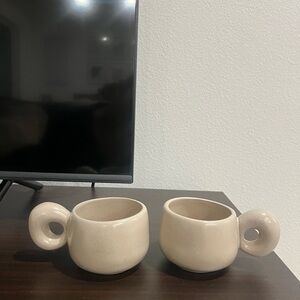 Funky ceramic mugs - set of 2